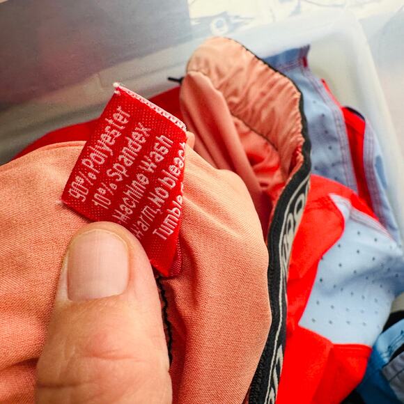 2(X)IST V3.5 Men’s XL Swim Trunks Board Shorts Blue Red Stripe Patriotic - Picture 5 of 7